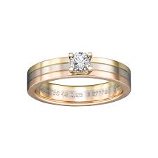 Cartier Three Gold Solitaire Engagement Rings Cartier Womens Engagement Rings Fine Engagement Rings