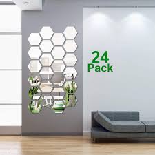 Mirrors both large and small mirrors maximize light and expand visual space, making a room appear more bigger. Shappy 24 Pieces Removable Acrylic Mirror Setting Wall Sticker Decal For Home Living Room Bedroom Decor Middle Hexagon 5 X 4 3 X 2 5 Inches Amazon Com