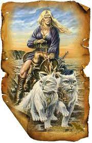 The cats were a gift from thor, and she used them to travel to the funeral of baldur, her lover. Classic Illustrations From Norse Mythology Norse Goddess Norse Goddess Of Love Norse