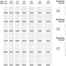 Single Hung Window Sizes Single Hung Window Size Chart