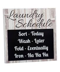 This Laundry Schedule Wall Sign Is Perfect Zulilyfinds With Images Laundry Schedule Wall Signs Laundry