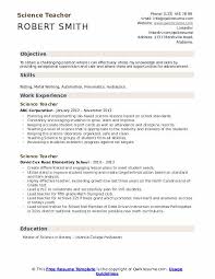 Science Teacher Resume Samples Qwikresume
