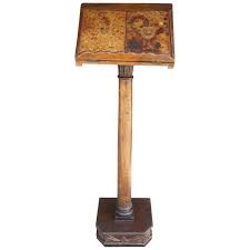 The rectangular top has a beautiful burr and figured book matched veneers. Book Stand 94 For Sale On 1stdibs
