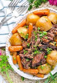 Amish Chuck Roast Recipe Instant Pot Slow Cooker Oven Recipe Chuck Roast Recipes Pot Roast Recipes Roast Beef Recipes