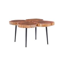 Customize your coffee table with one of several wood, copper, stone, or glass table top options. Powell Callan Live Edge Small Wood And Iron Coffee Table In Brown Pcymx264