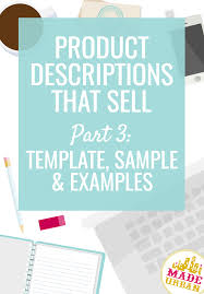 Free Product Description Template Sample Made Urban Success Business Etsy Business Craft Business