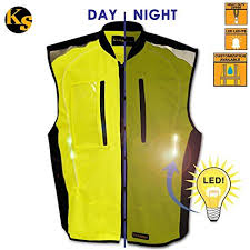 Kwiksafety High Visibility Led Motorcycle Vest Cycling Running Walking Reflective Waterproof Lightweight Active Ou Cycling Vest Safety Clothing Reflective Bike