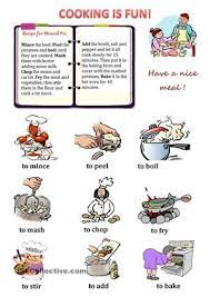 The Recipe Given In The Worksheet Covers A Wide Range Of Cooking Verbs All The Verbs Are Explained By Means Of The Life Skills Lessons Verb Worksheets Verb