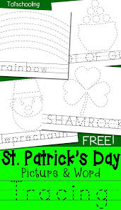 St Patrick S Day Picture Word Tracing Printables St Patricks Day Pictures St Patricks Day Crafts For Kids St Patrick S Day Words