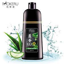 Aloe vera can cleanse your hair shaft well, stripping off extra sebum, or oil, as well as residue from hair products you may be using. Mokeru 1pc 400ml Natural Organic Aloe Vera Black Hair Color Dye Shampoo Cover White Hair Fast Gray Hair Dye Shampoo Hair Color Aliexpress