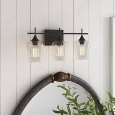 The lightsglobes are pretty substantial and needs a good bit of room above mirror. Bathroom Vanity Lighting Light Fixtures