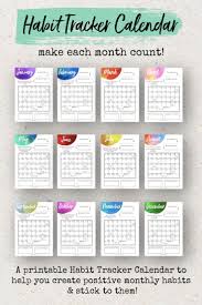 Printable Habit Tracker Calendar Positivity Printables Etsy Habit Tracker Positive Habits Printable Planner