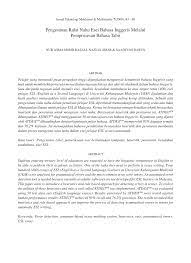 Pdf Pengesanan Ralat Nahu Esei Bahasa Inggeris Melalui Pemprosesan Bahasa Tabii