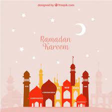 Free Vector Ramadan Kareem Background With Skyline