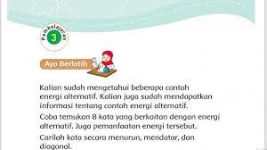 Coba Temukan 8 Kata Yang Berkaitan Dengan Energi Alternatif Juga Pemanfaatan Energi Tersebut Tribun Padang
