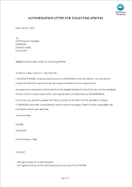 Free llc resolution to open a bank account. Authorization Letter For Collecting Atm Pin Templates At Allbusinesstemplates Com