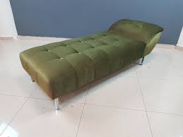 Great savings & free delivery / collection on many items. Green Velvet Tufted Midcentury Modern Chaise Lounge Sofa Vinterior