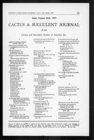 Cactus and succulent society of america (10.2985). Cactus And Succulent Journal 1977 Vol 49 Index Free Download Borrow And Streaming Internet Archive