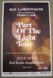 Ray Lamontagne Part Of The Light Tour Red Rocks Concert Flyer 11x17 Promo Poster Ebay