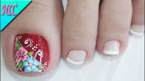 Ver más ideas sobre uñas de los pies pintadas, uñas pies, diseños de uñas pies. Diseno De Unas Para Pies Flores Como Pintar Flores Facil Flowers Nail Art Nlc Youtube
