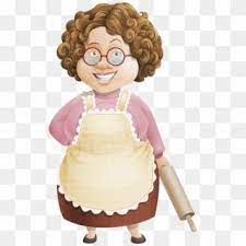 Grandmother Clipart Grandma Spanish Old Lady With Brown Hair Cartoon Hd Png Download
