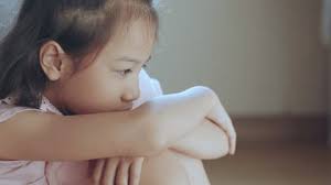 Cute Asian Girl Looking Down On Stock Footage Video (100% Royalty-free)  29972254