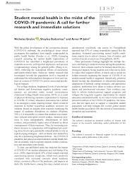 The gamaleya research institute of epidemiology. Pdf Student Mental Health In The Midst Of The Covid 19 Pandemic A Call For Further Research And Immediate Solutions