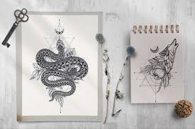 Download Totem Animals And Flowers Vector Set By Fancy Art Thehungryjpeg Com