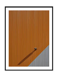 Art Print Lines Colour And Shadow 16x20 Diagonal Architecture Yellow Lamp Graphic Lines Stripes Art Prints Unique Picture Frames Picture Frame Store