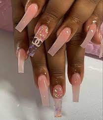 Pretty nails fancy nail art chanel fashion bling chanel nails chanel inspired nail designs hair and nails. Pin By Anastasiya On Nails Boo Long Acrylic Nails Coffin Pink Acrylic Nails Acrylic Nails