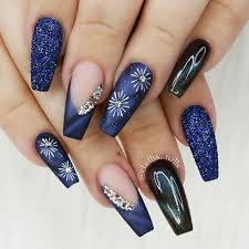 Color de uñas azul marino. Unas Azul Marino Arte De Unas Negras Unas Azul Rey