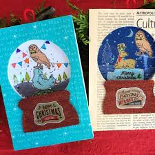 セリアのシールを使ったスノードーム風カードの作り方 暮らしニスタ クリスマスカード 手作り クリスマス 手作り カード クリスマスカード 飛び出す