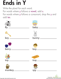Change Nouns Ending In Y To Ies Plurals Plurals Worksheets 2nd Grade Worksheets