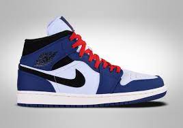 As for the nike swoosh, it's made of black leather. Nike Air Jordan 1 Retro Mid Se Deep Royal Blue Fur 115 00 Basketzone Net
