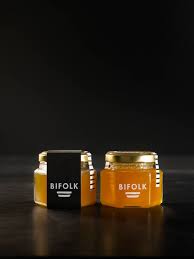 Download Bifolk Honey Packaging Jar Packaging Glass Packaging PSD Mockup Templates