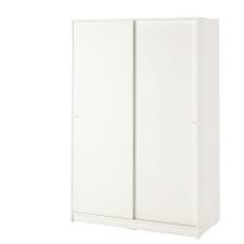 kleppstad クレップスタード ワードローブ 引き戸付き ホワイト 117x176 cm ikea ワードローブ 引き戸 スライドドア 引き戸