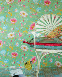 Wallpaper Luna Wallpaper From The 70s Pip Studio Floral Wallpaper Green Wallpaper