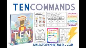 Some of the worksheets for this concept are the ten commandments, commandments, love rules, the ten commandments, biblewise the ten commandments, lesson 34 god gives moses the ten commandments, the 10 commandments, the 10 commandments you shall have no other gods you shall. Ten Commandments For Kids Bible Activity Pack The Crafty Classroom