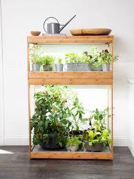 Go grow led grow lights. Two Tier Led Grow Lights In Bamboo Plant Stand Gardeners Com