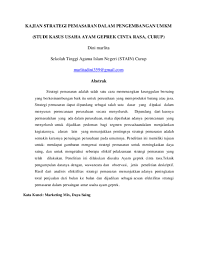 5 rohmanudin , analisis strategi pemasaran dalam meningkatkan daya saing (studi pada industri mebel di kecamatan wayhalim kota bandar lampung, (skripsi universitas sumatera utara 2017). Doc Paper Lomba Ojk Docx Dini Marlita Academia Edu