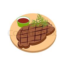 In this technologically driven world with people being easily. Meat Steak Illustration On The White Stock Vector Colourbox