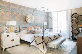 Inspirational interior design ideas for living room design, bedroom design, kitchen design and the entire home. 30 Beautiful Wallpapered Bedrooms
