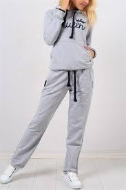 Gri Bayan Esofman Takimi Modeli 8883b Tulumlar Pantolon Mont
