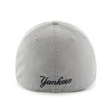 new york yankees 47 brand franchise gray navy logo fitted hat detroit game gear