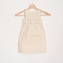 Bellissimo corpetto con piastrelle alluncinetto. Abito Bambina Estivo Boho Chic Corpetto All Uncinetto E Stoffa Di Cotone