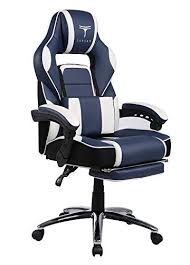 Topsky Enhanced Back Racing Model Pu Leather Computer Gaming Business Office Chair Navy White Ergonomic Reclining Model Havin Office Chair Chair Gaming Chair