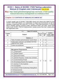 Iso 17025 Manual Quality Manual Document For Iso 17025 Accreditation Manual Accreditation Resume