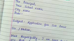 Dear mr surname, i need to go to my home country to attend my brother's marriage on. Write An Application To Your Principal For A Sick Leave Application Writing Youtube