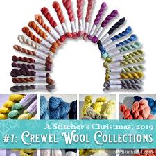 Antique victorian berlin woolwork beadwork floral panel roses. Stitcher S Christmas 2019 7 Renaissance Dyeing Crewel Wool Needlenthread Com