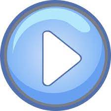 Blue Play Button In Vector Format Music For Kids Audio Cassette Video Player